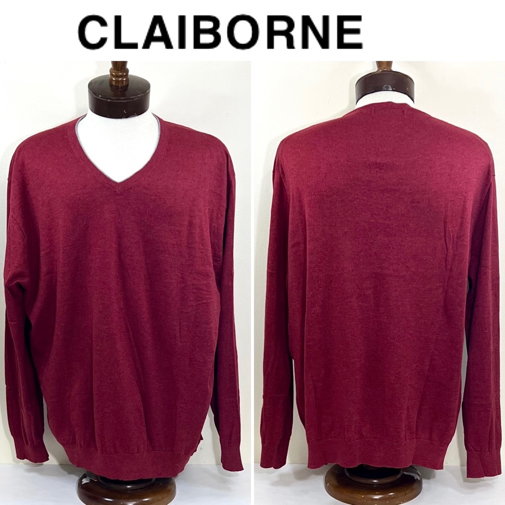 Claiborne Performance Men’s V-Neck Lightweight Sweater